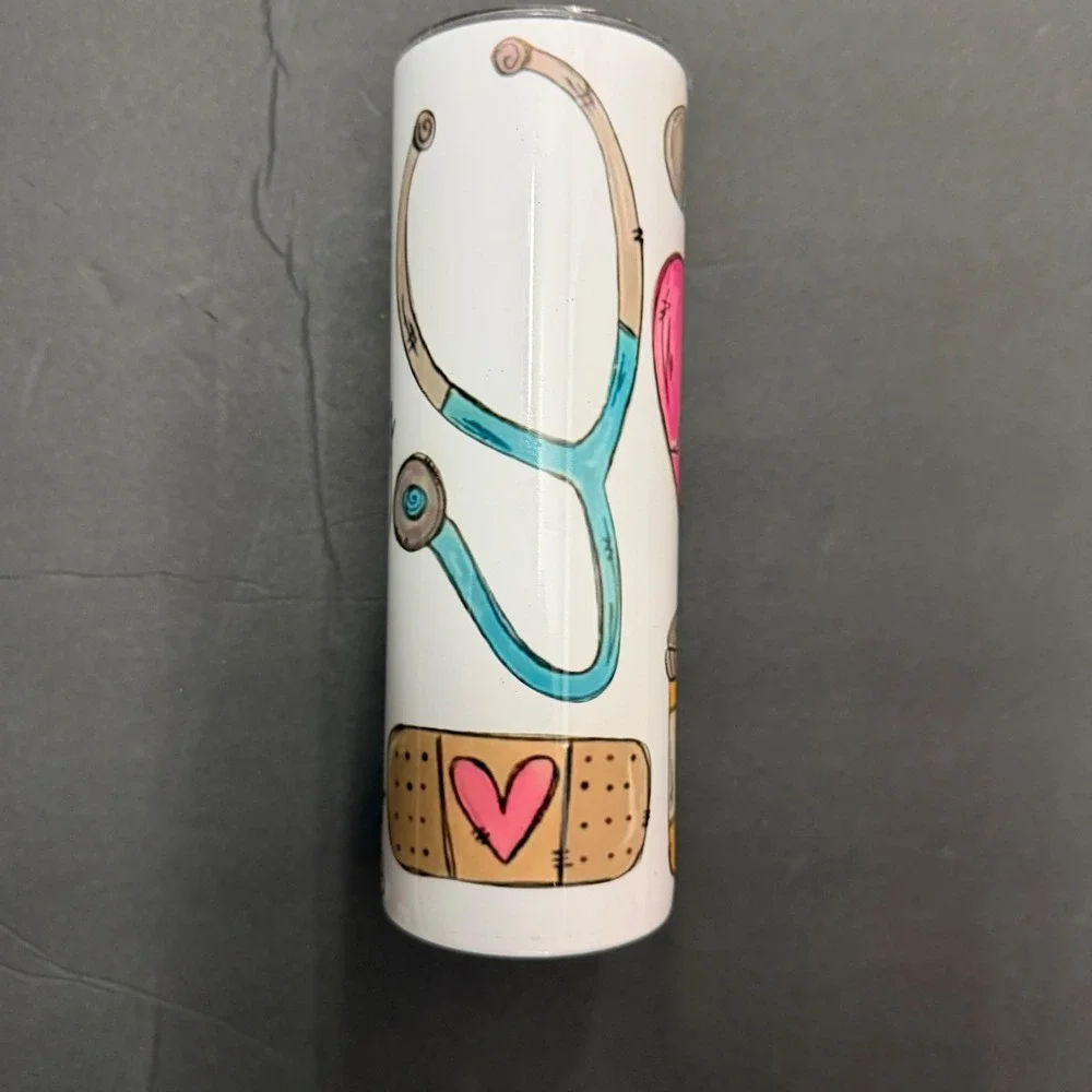 Nurse Proverbs 31:13 Skinny Tumbler 20oz Stainless Steel Travel Mug Medical Gift